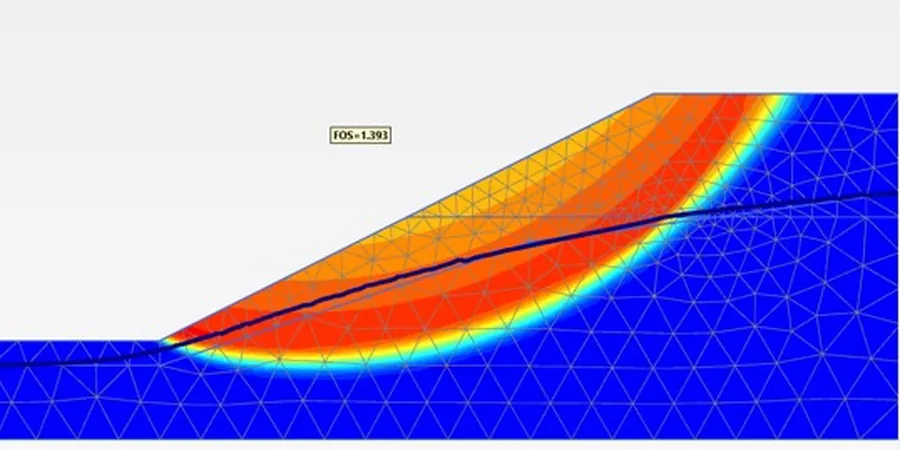 Illustrative image of Slope failure analysis in Anchorage