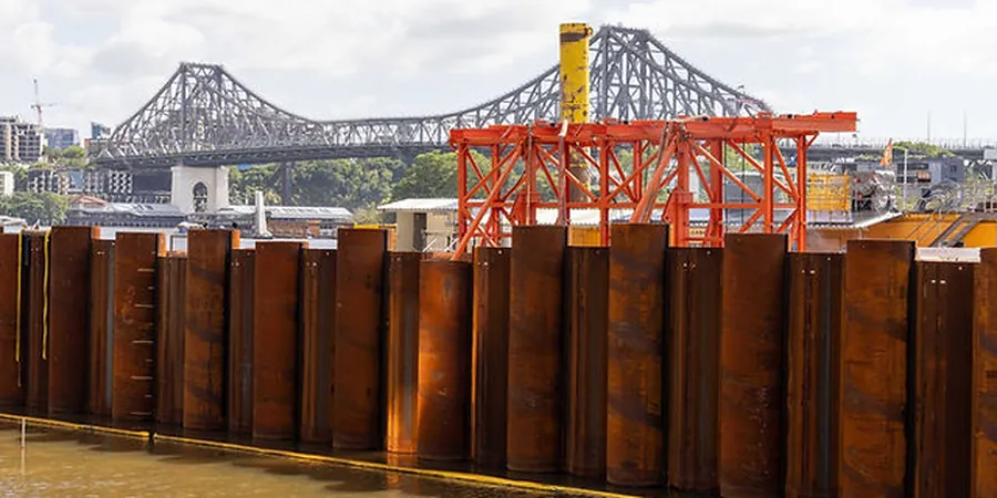 Illustrative image of Sheet pile wall design in Anchorage